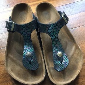 “Oil spill” limited edition Birkenstock sandals